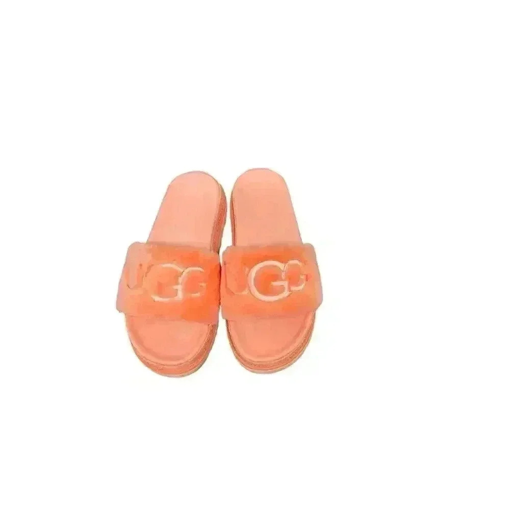 UGG Women's Laton Sheepskin Fur Slides in Beverly Pink Size 7.5